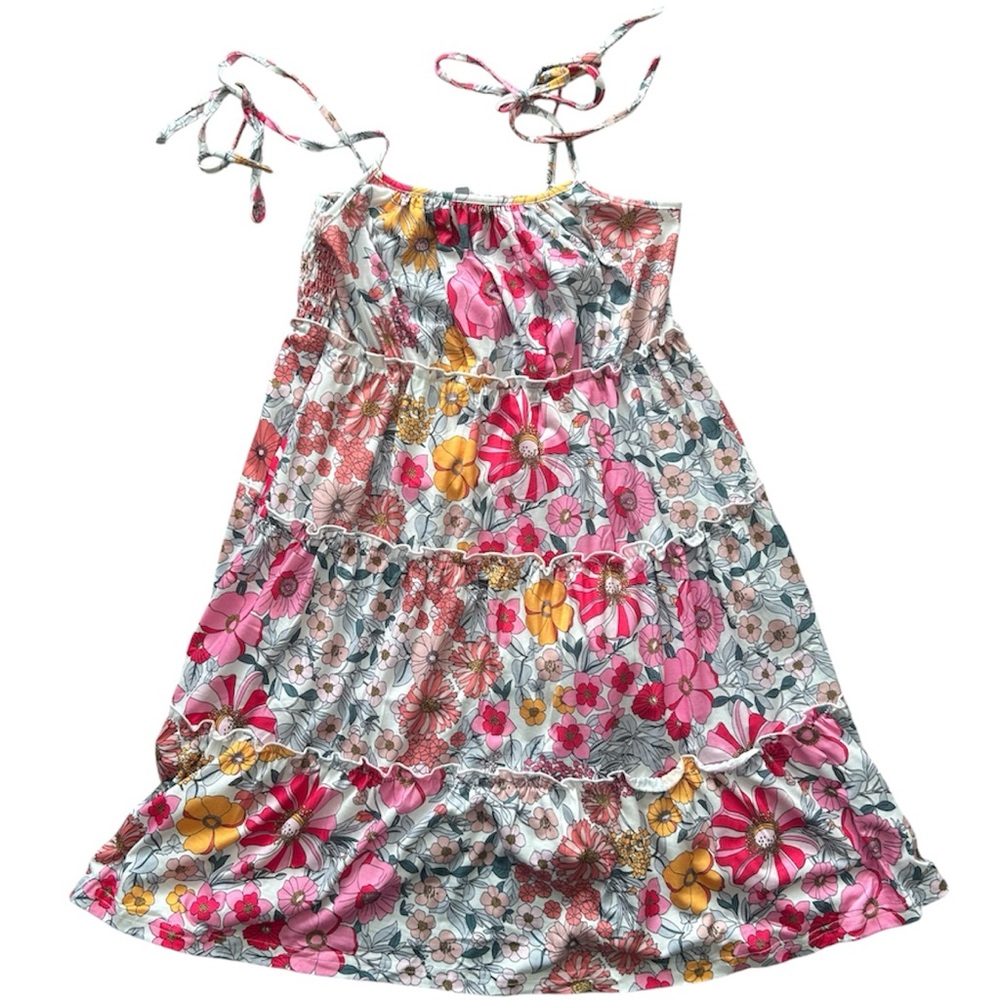 Women’s Floral Sundress with Adjustable Straps Sz M